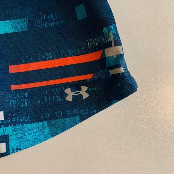 Under Armour Shirt Women XS Extra Small HeatGear Open Back Printed Panel Wicking - Picture 7 of 10